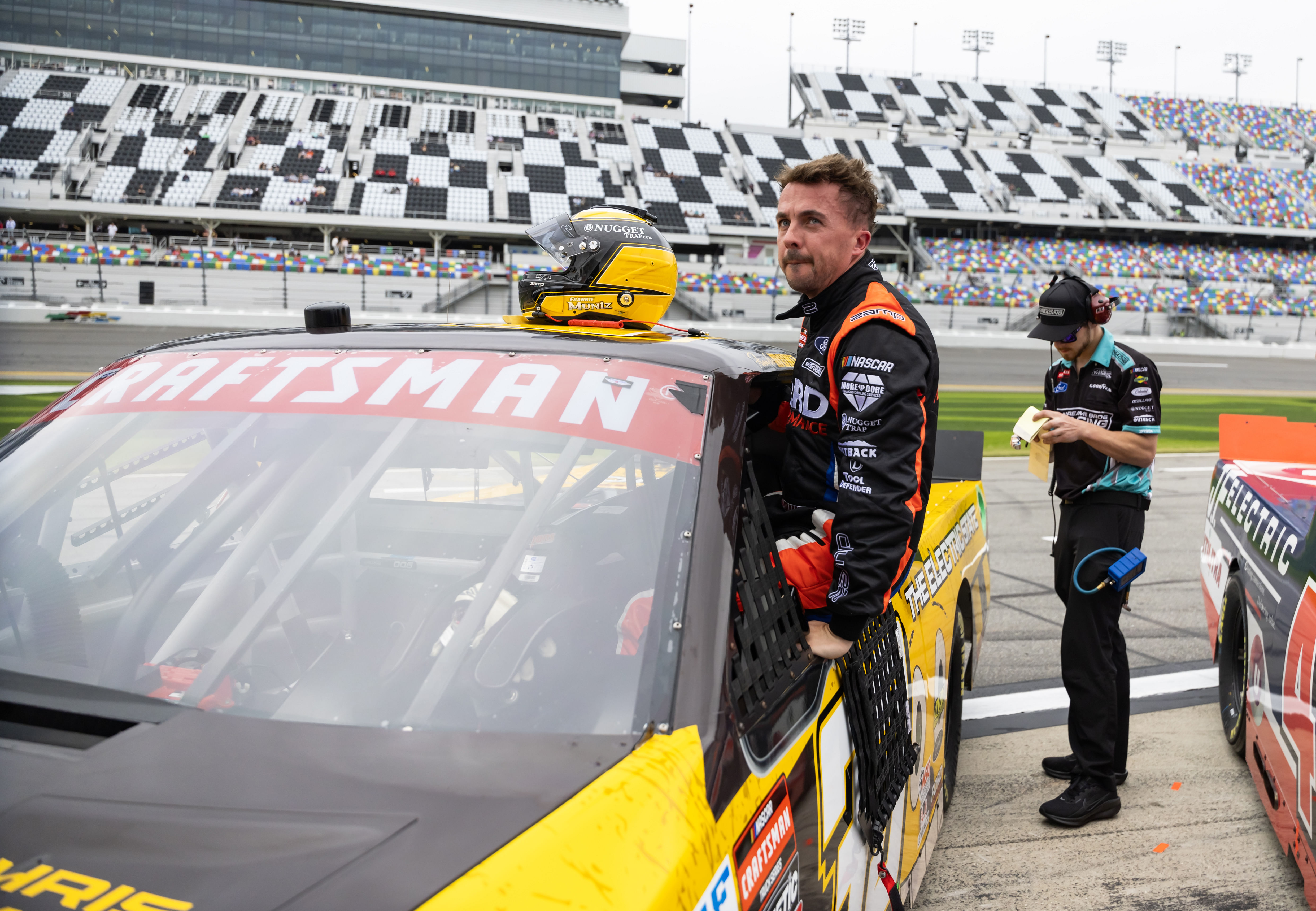 Frankie Muniz (33) during qualifying for the Fresh from Florida 250. Source: Imagn